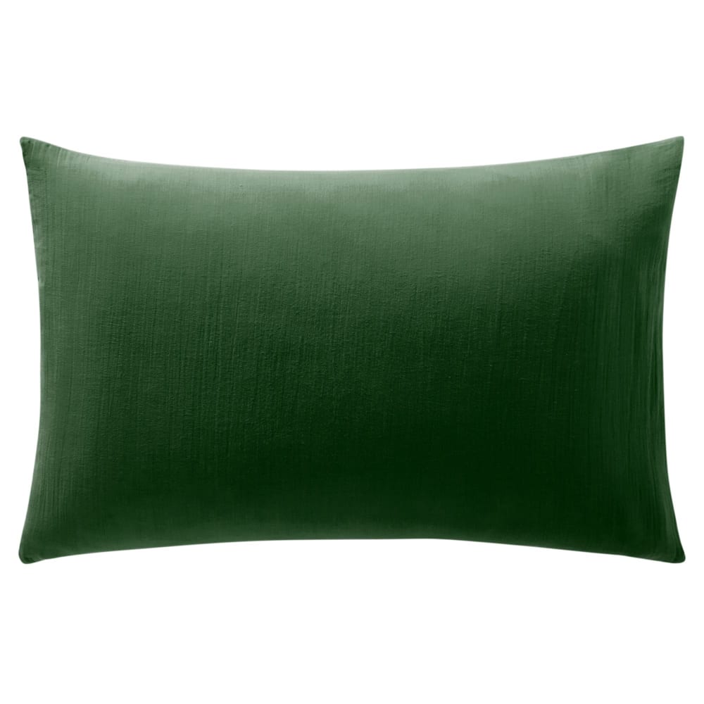Taie sac en coton vert kaki 50x70cm — vue 4