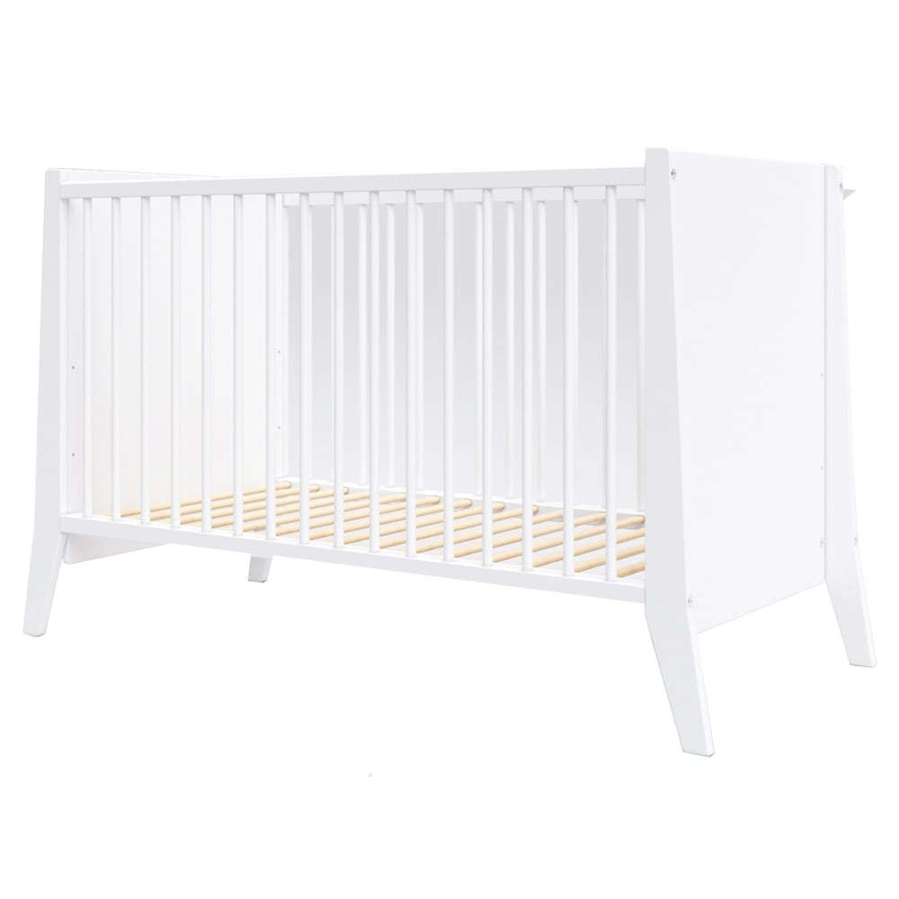 Premiers Moments Mitwachsendes Babybett - 60x120 cm WEISS HOLZ Baby