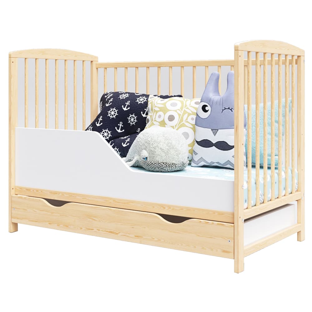 Lit bébé évolutif en bois naturel avec tiroir - 120x60 cm - Maisons du Monde