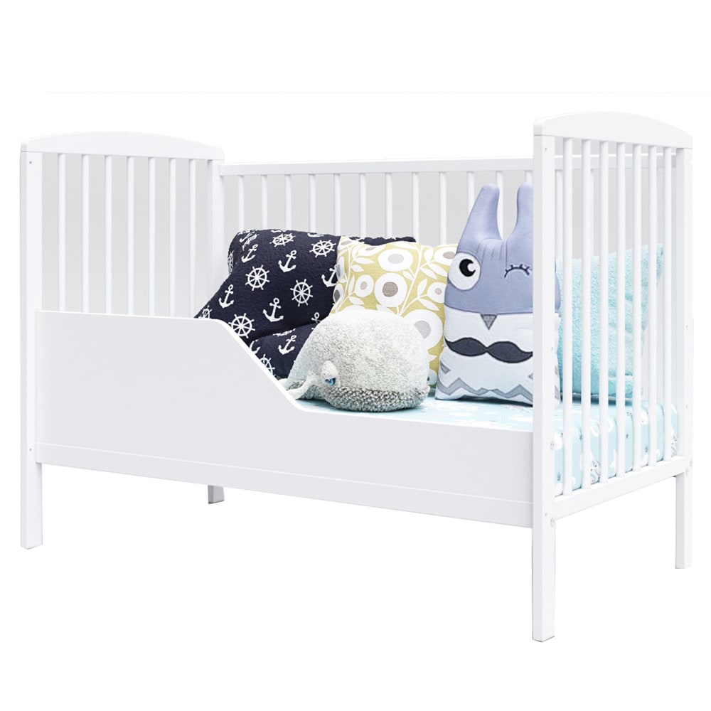 Lit bébé évolutif en bois blanc - 120x60 cm - Maisons du Monde