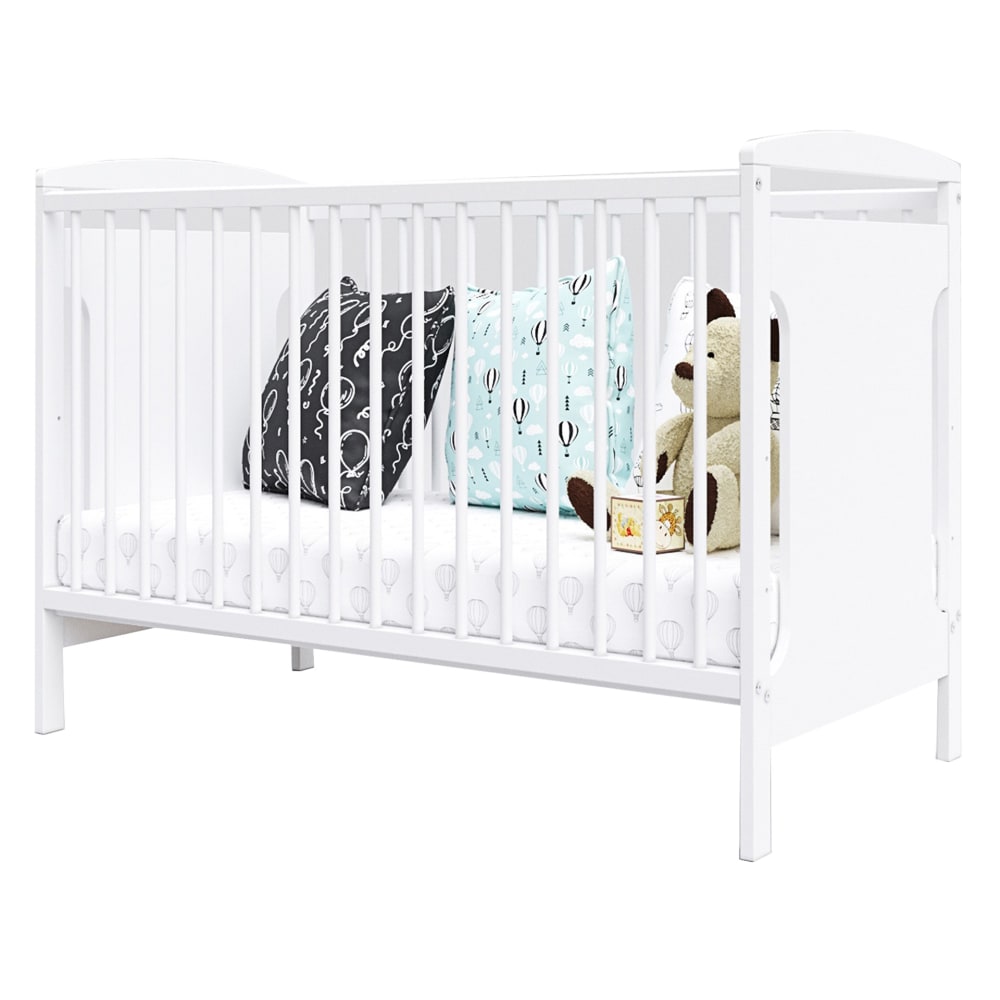Lit bébé évolutif en bois blanc- 120x60 cm (Premiers Moments) - Image 2
