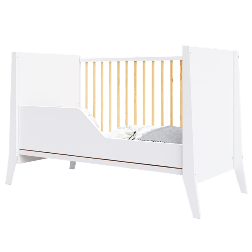 Lit bébé évolutif en bois blanc et pin - 120x60 cm - Maisons du Monde