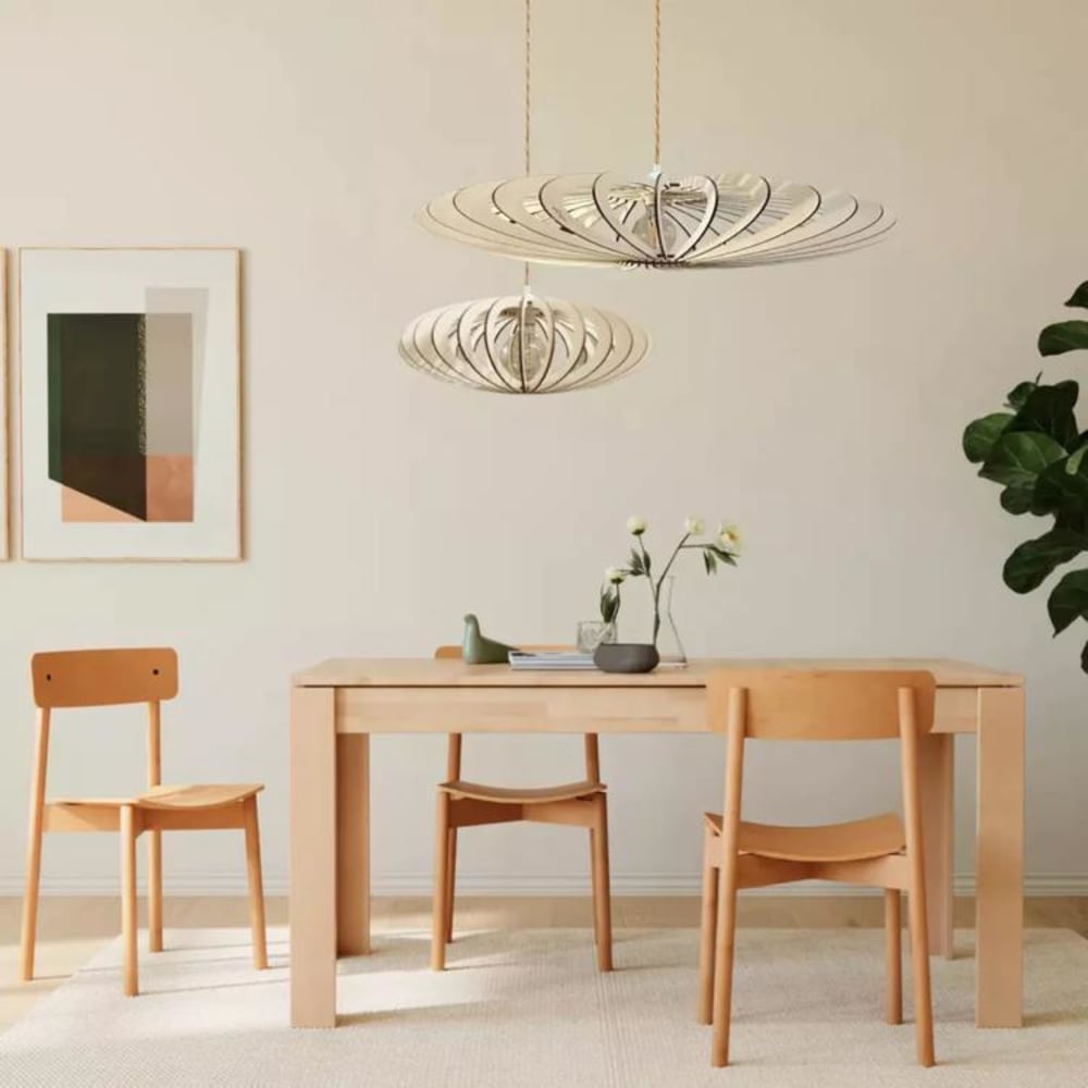 Suspension bois fsc diamètre 50cm bois — vue 3