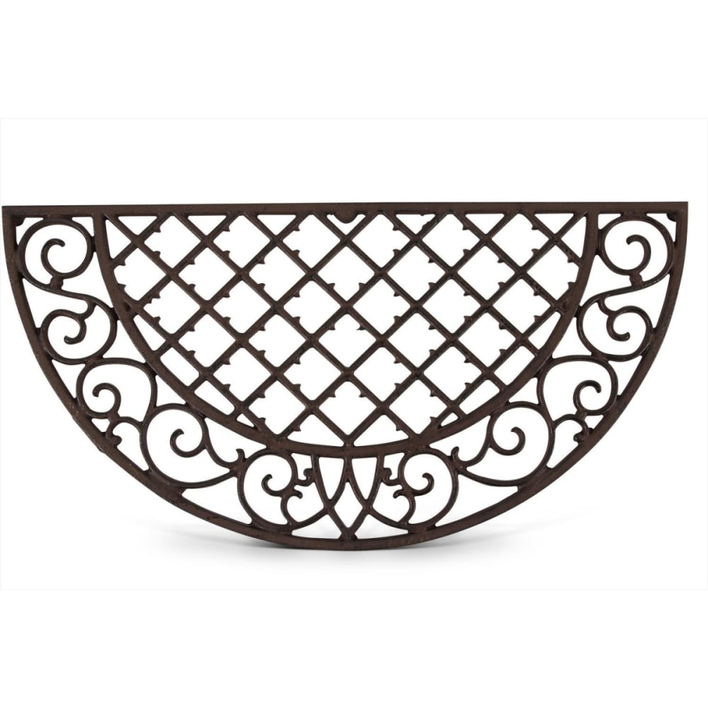 Paillasson demi-lune fonte marron