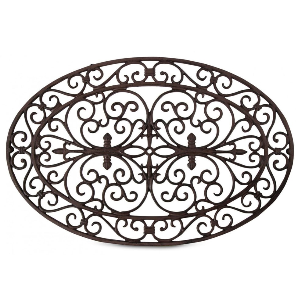 Paillasson ovale fonte marron — vue 3