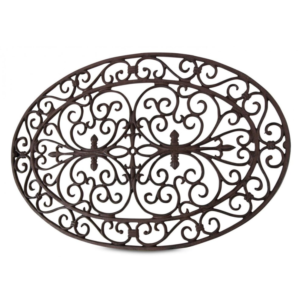 Paillasson ovale fonte marron — vue 4