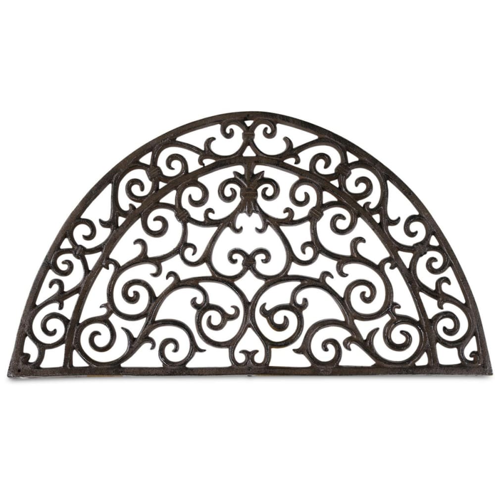 Paillasson demi-lune fonte marron