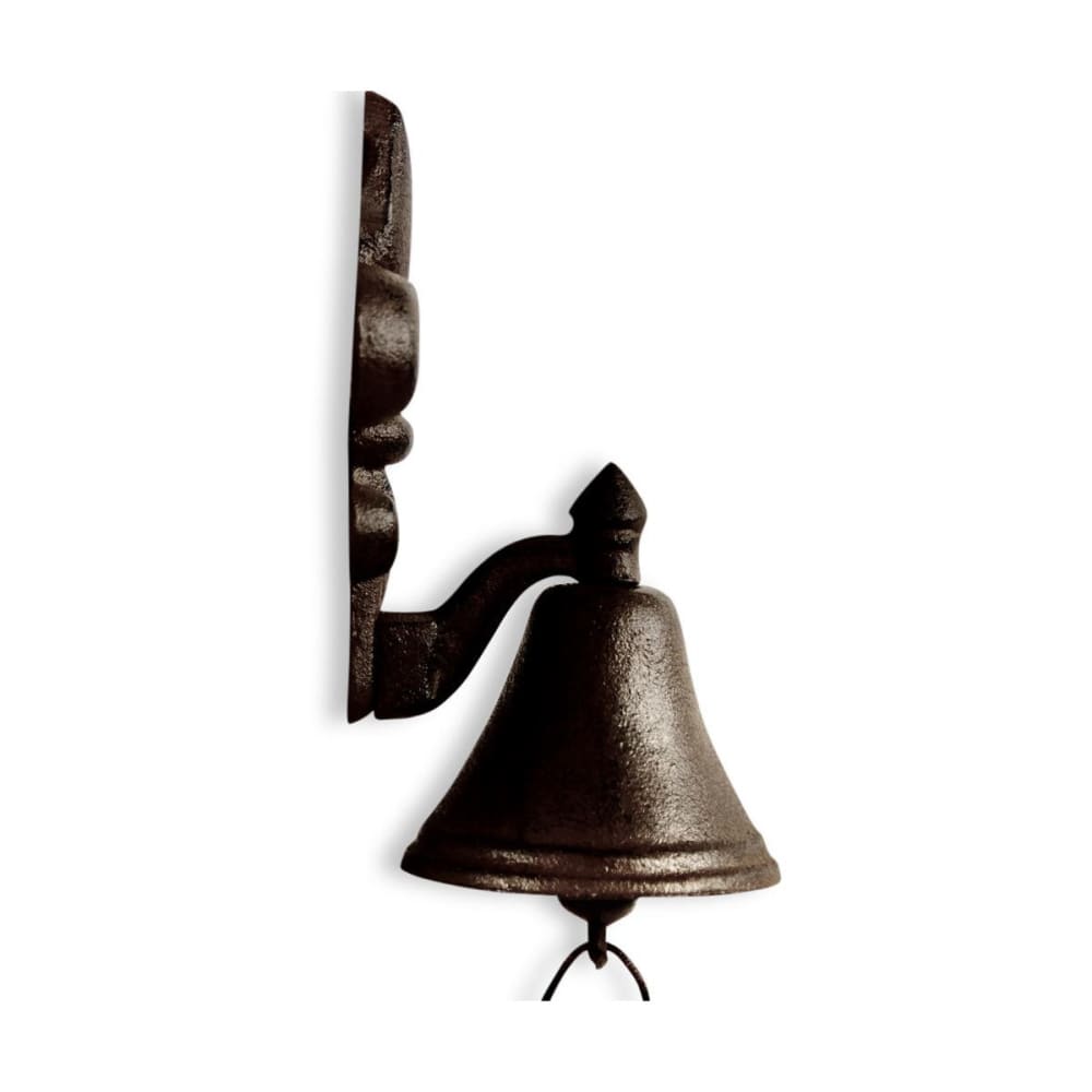 Cloche fleur de lys fonte marron