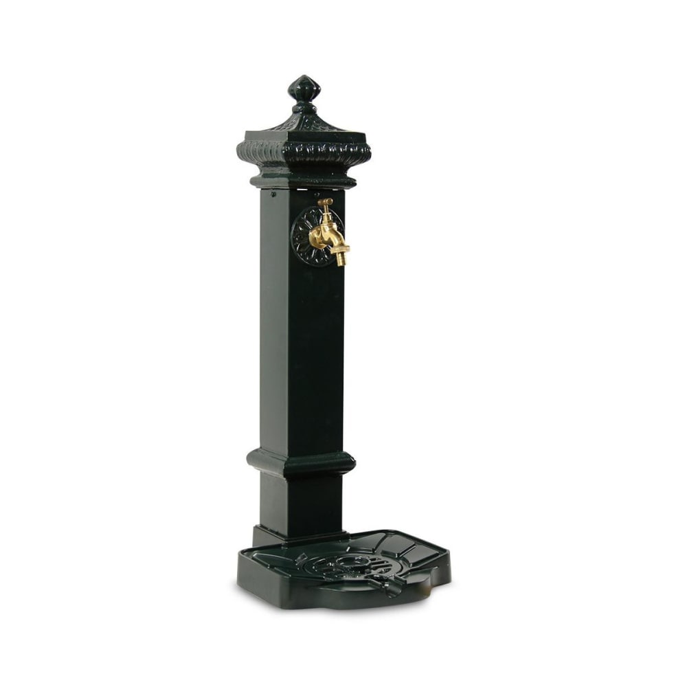 Fontaine de jardin en aluminium-métal vert