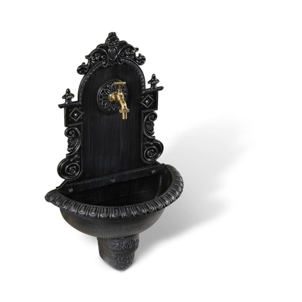 Fontaine de jardin en aluminium gris