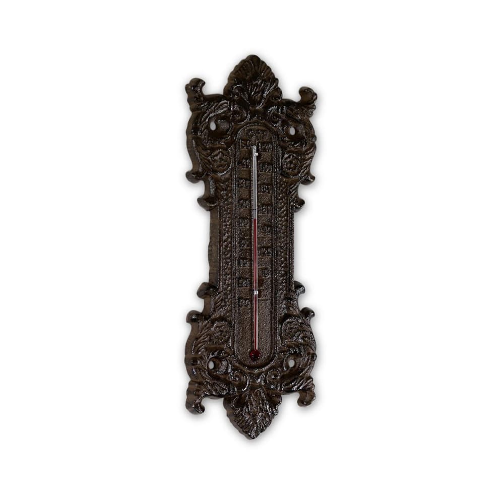 Thermomètre fonte marron