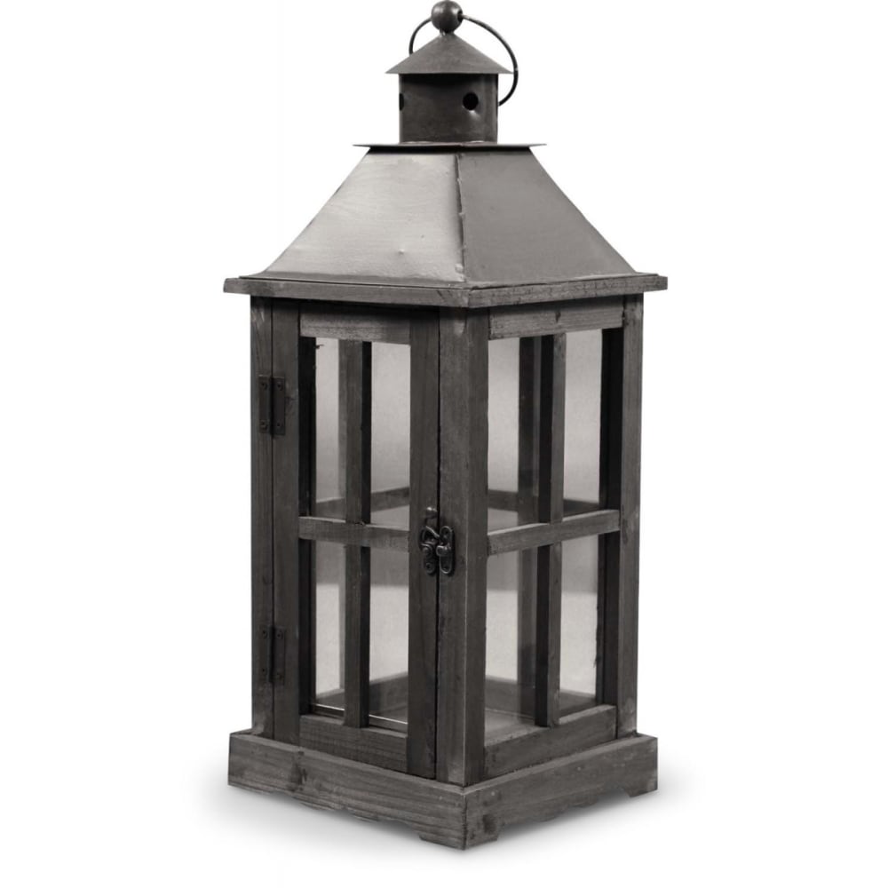 lanterne en bois marron