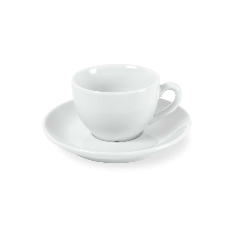 Taza café con platito (x6) Porcelena Blanco