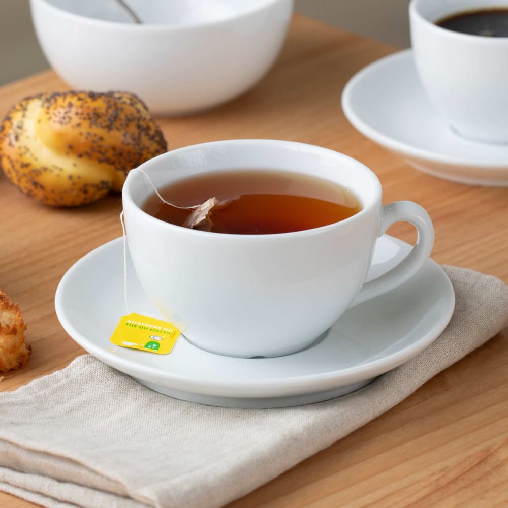 Tasse et soucoupe thé en Porcelaine Blanc