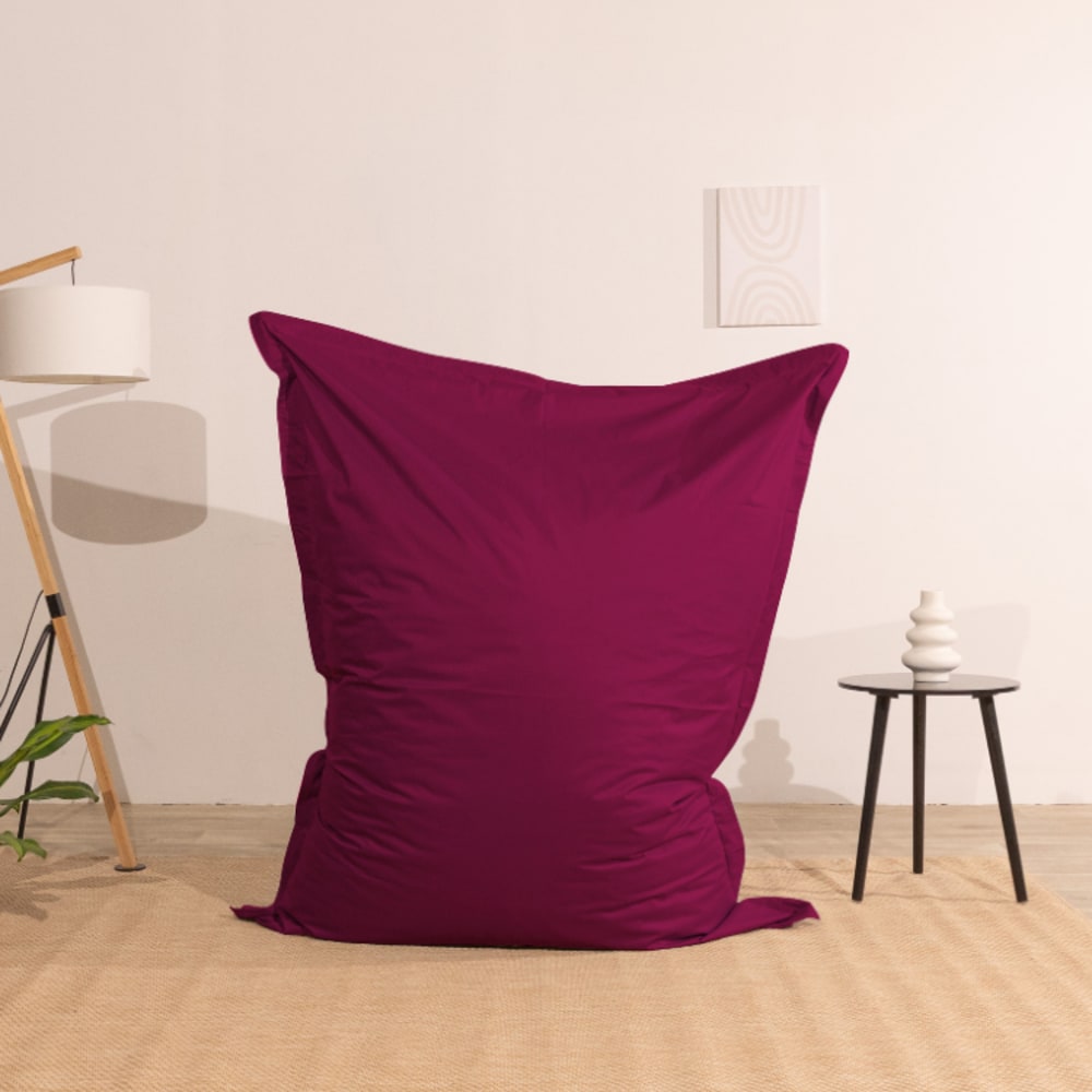 Pouf extérieur imperméable déhoussable anti-uv rouge 140 x 180 cm - Maisons du Monde