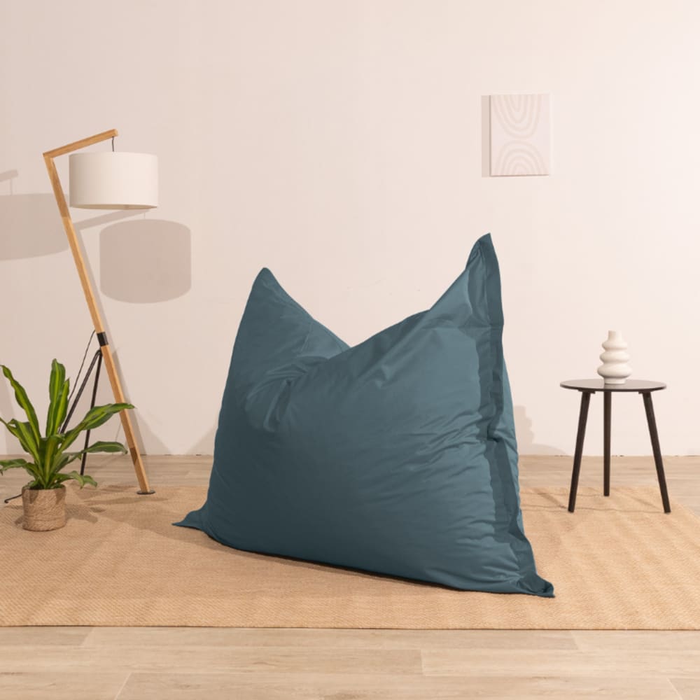 Pouf extérieur imperméable déhoussable anti-uv gris f. 140x180 cm - Maisons du Monde