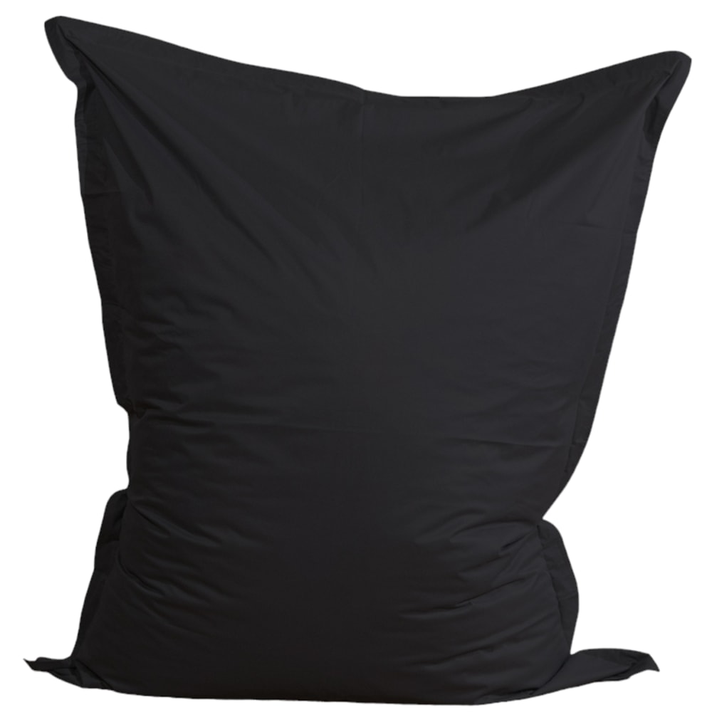 Puf exterior impermeable desenfundable anti-uv negro 140 x 180 cm