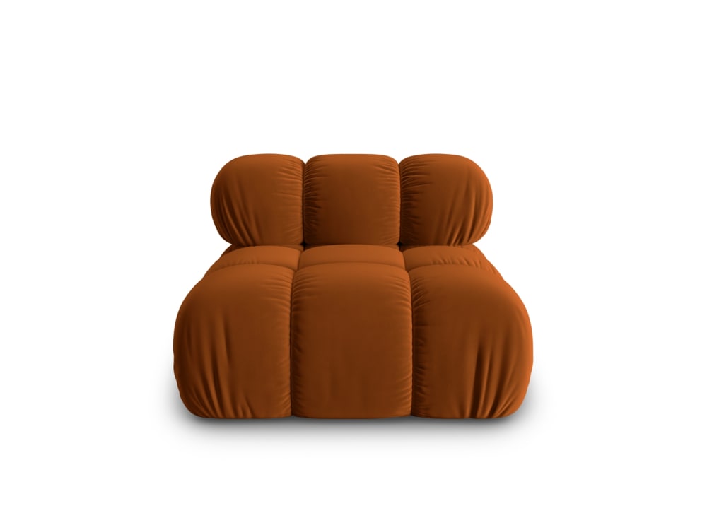 Chauffeuse en tissu velours terracotta
