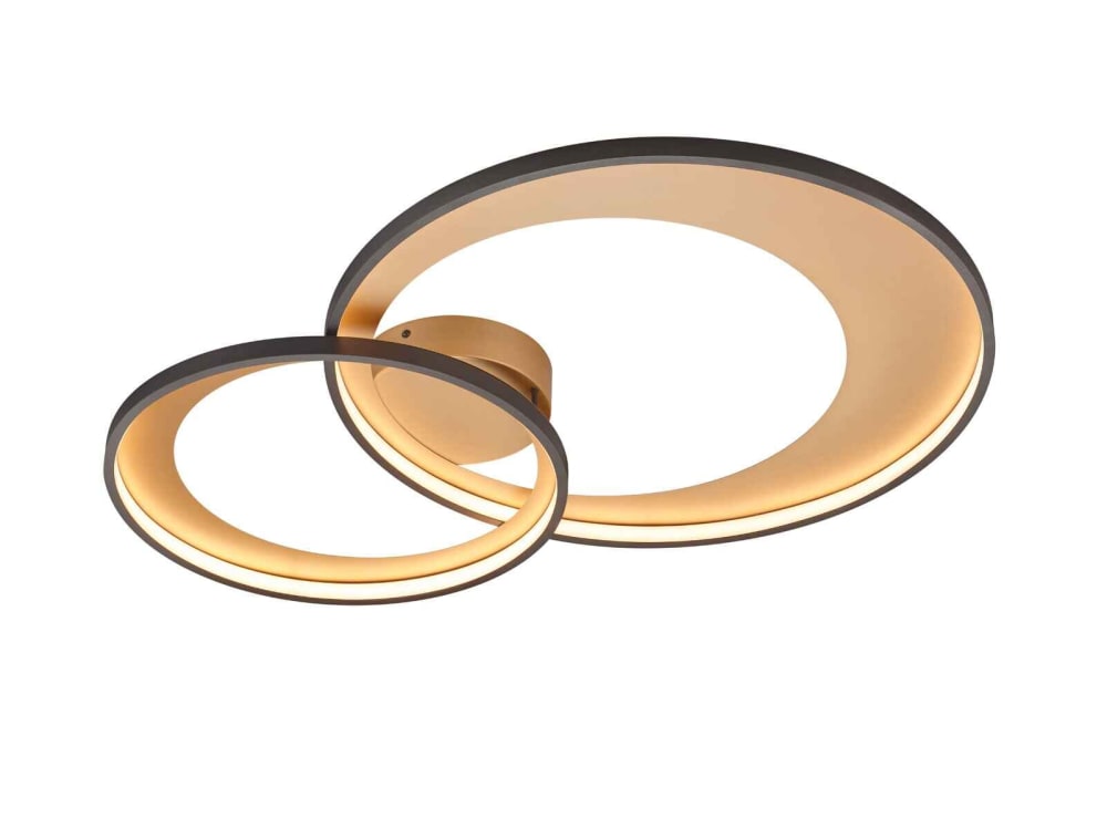 Plafonnier metal noir led