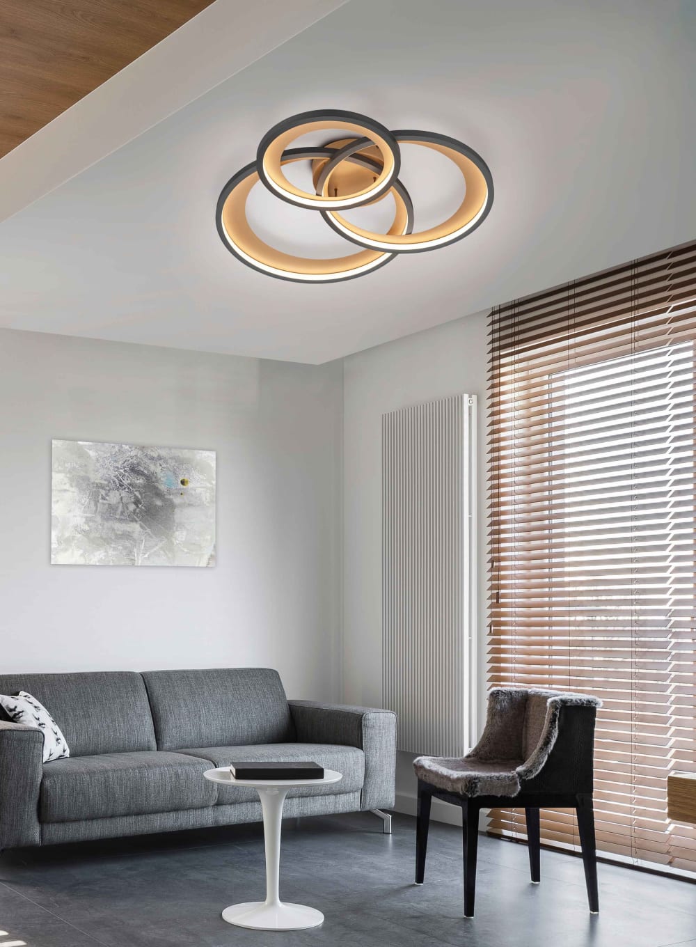 Plafonnier metal noir led - Maisons du Monde