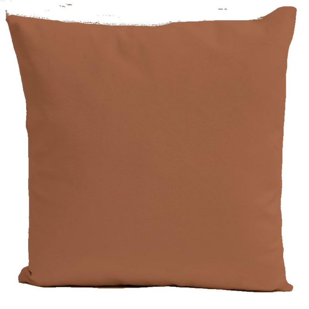 Coussin uni velours terracotta 40x40cm