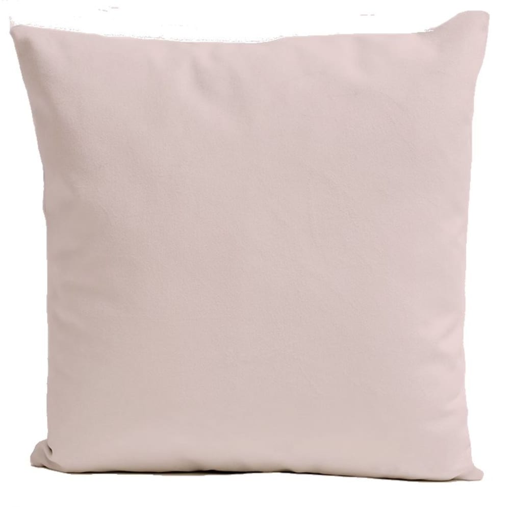 Coussin uni velours rose clair  40x40cm