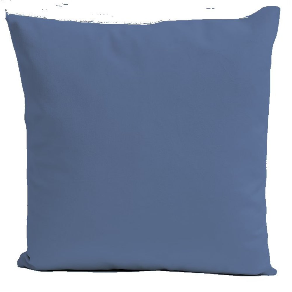 Coussin uni velours bleu 40x40cm
