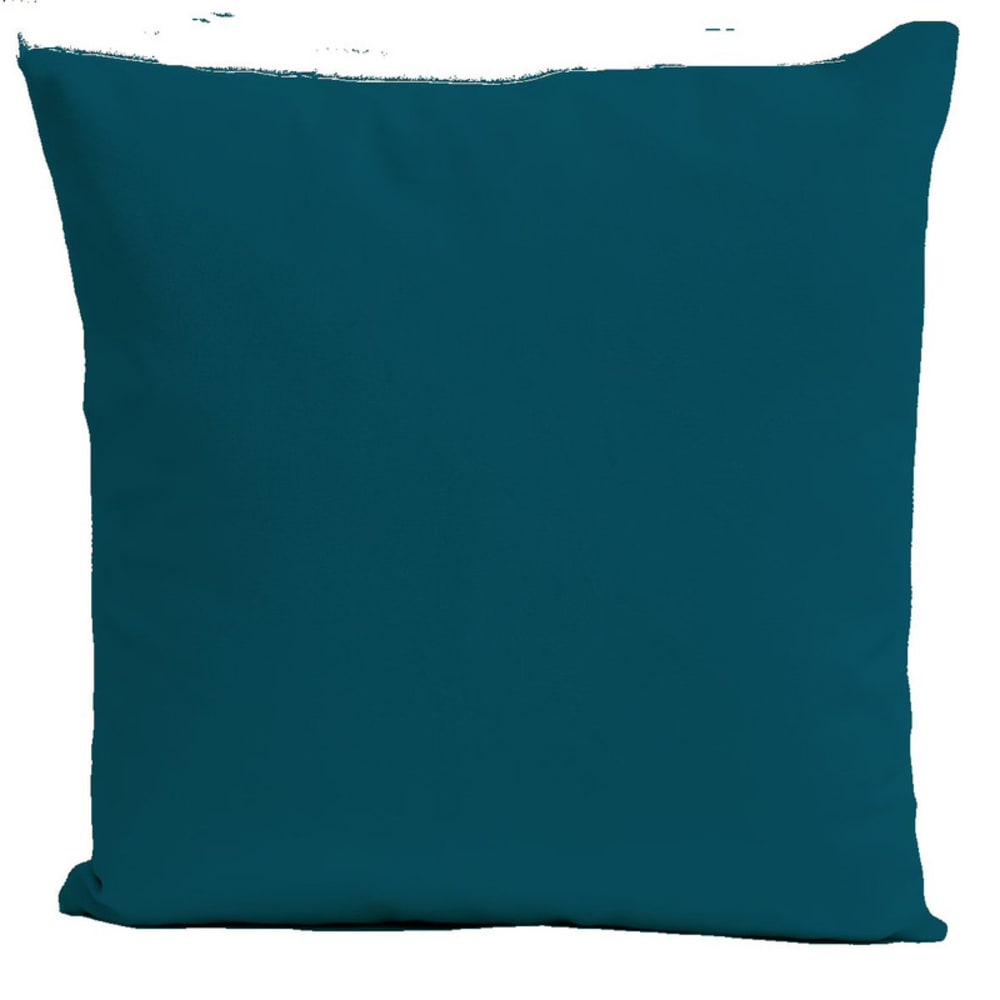 Coussin uni velours bleu prusse 40x40cm