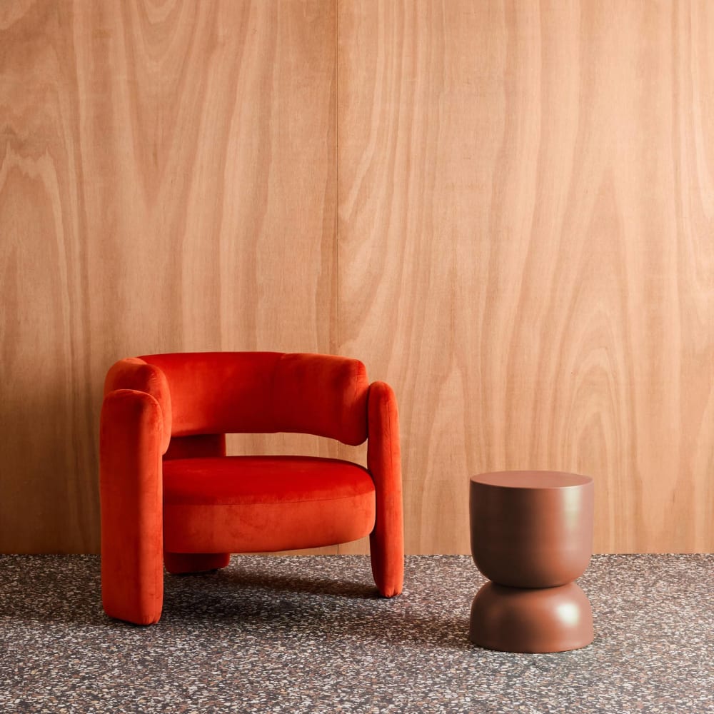 Table d'appoint en métal, terracotta, d32 - Maisons du Monde