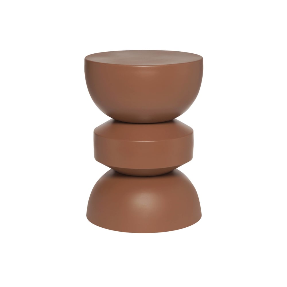 Table d'appoint en métal terracotta d32 Table d'appoint en métal terracotta d32