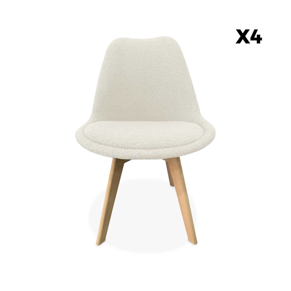 Chaise bouclette blanche