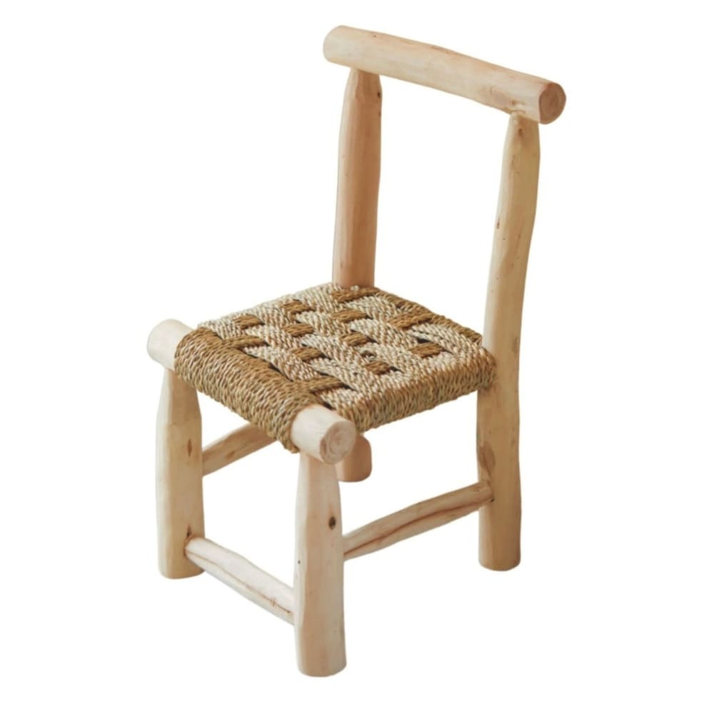 Home Maison - Chaise enfant bois japandi naturel 20 x 20
