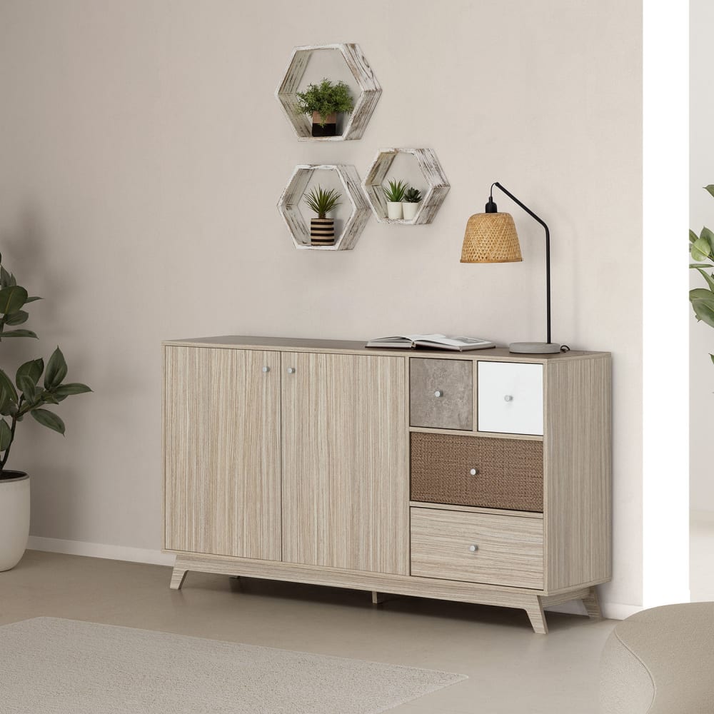 Buffet 2 portes 4 tiroirs multicolores - Maisons du Monde
