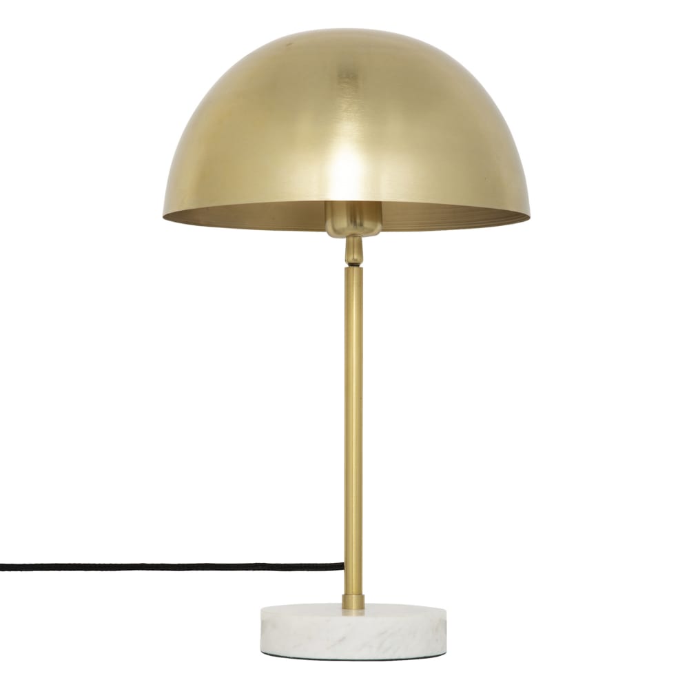 Lampe champignon métal doré 30x46 cm