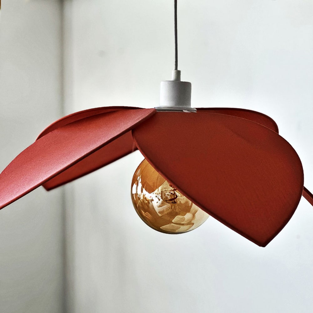 Suspension pétales de fleur coton marron foncé 58 cm — vue 4