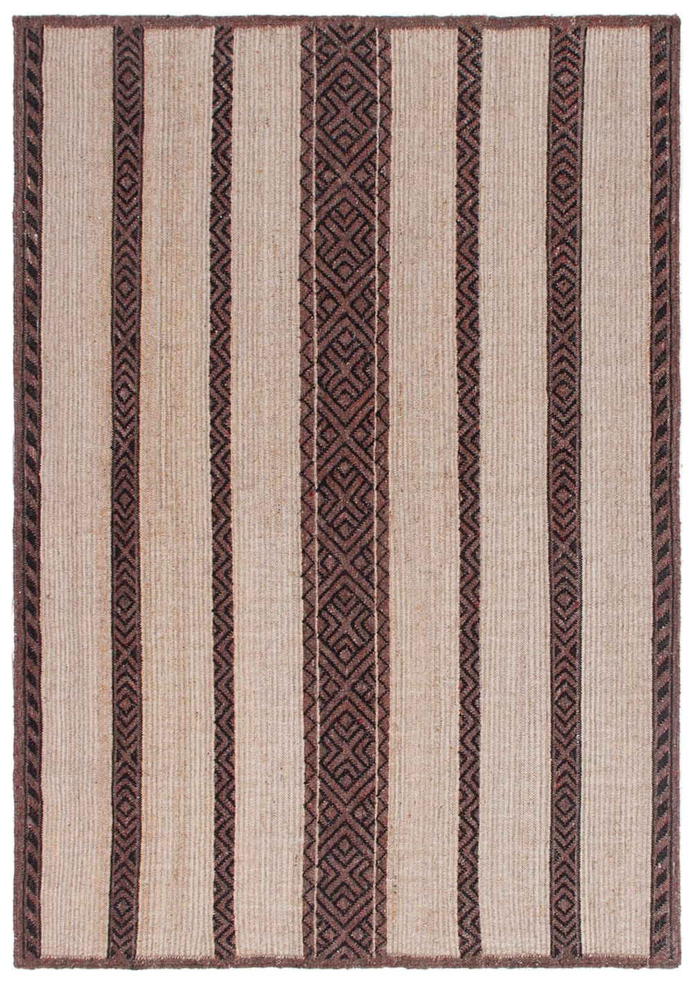 Carpet Living Teppich aus Wolle, 140x200cm, beige style modern - Wolle