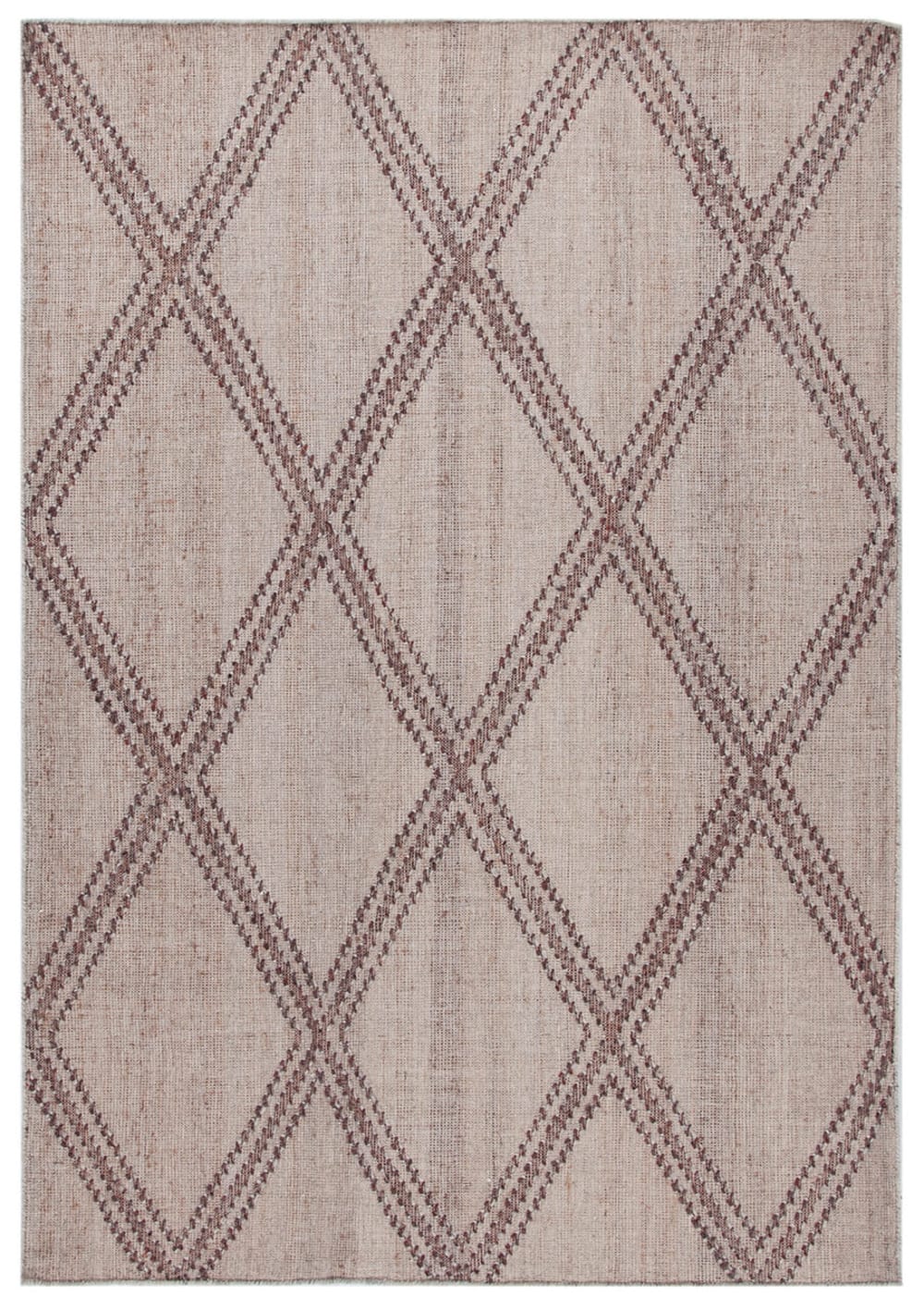Carpet Living Teppich aus Wolle, 140x200cm, beige style modern - Wolle