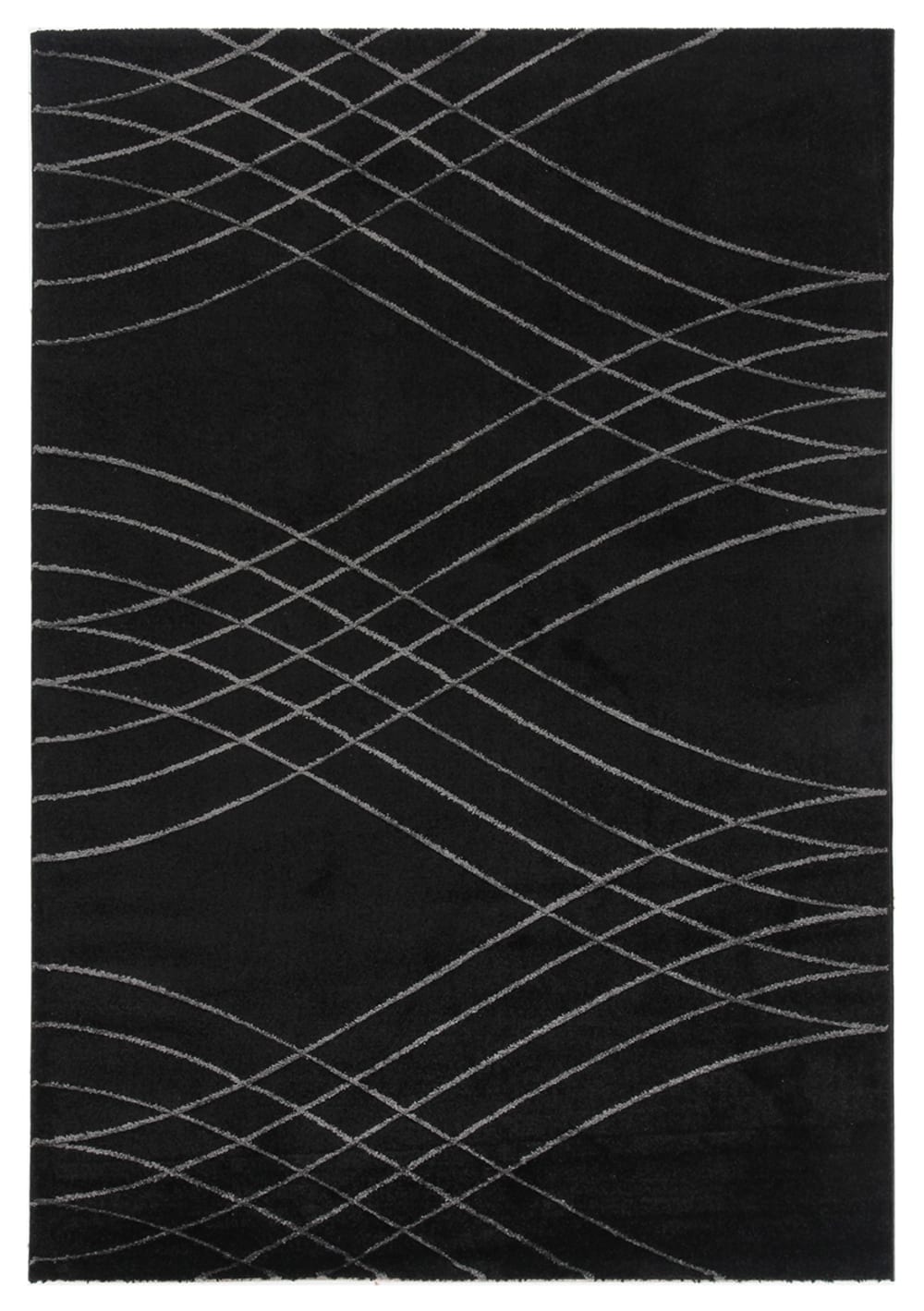 Carpet Living Teppich aus Stoff, 133x190cm, schwarz - Acryl
