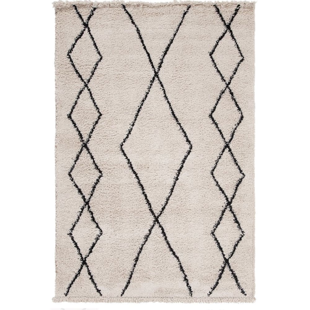 Carpet Living Teppich aus Stoff, 160x230cm, weiss style classic chic Beige Pes - Polyester