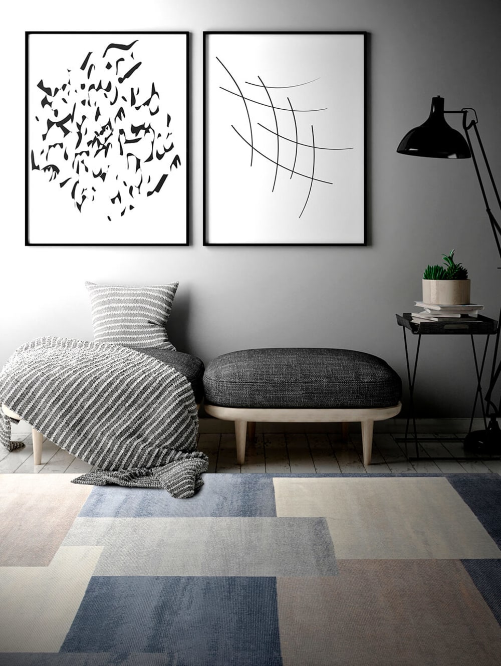Teppich aus Viskose, 160x230cm, grau - Maisons Du Monde