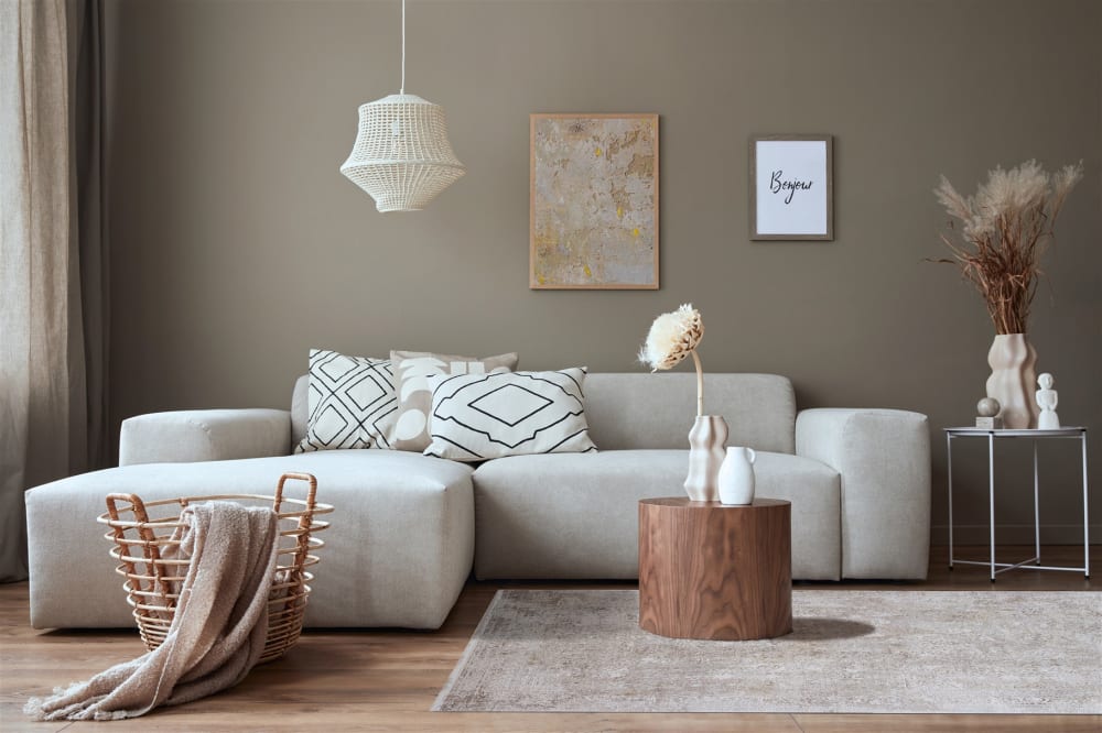 Teppich aus Viskose, 80x150cm, beige - Maisons Du Monde
