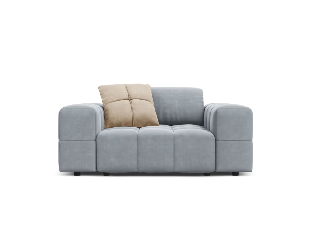 fauteuil en tissu velours - clair