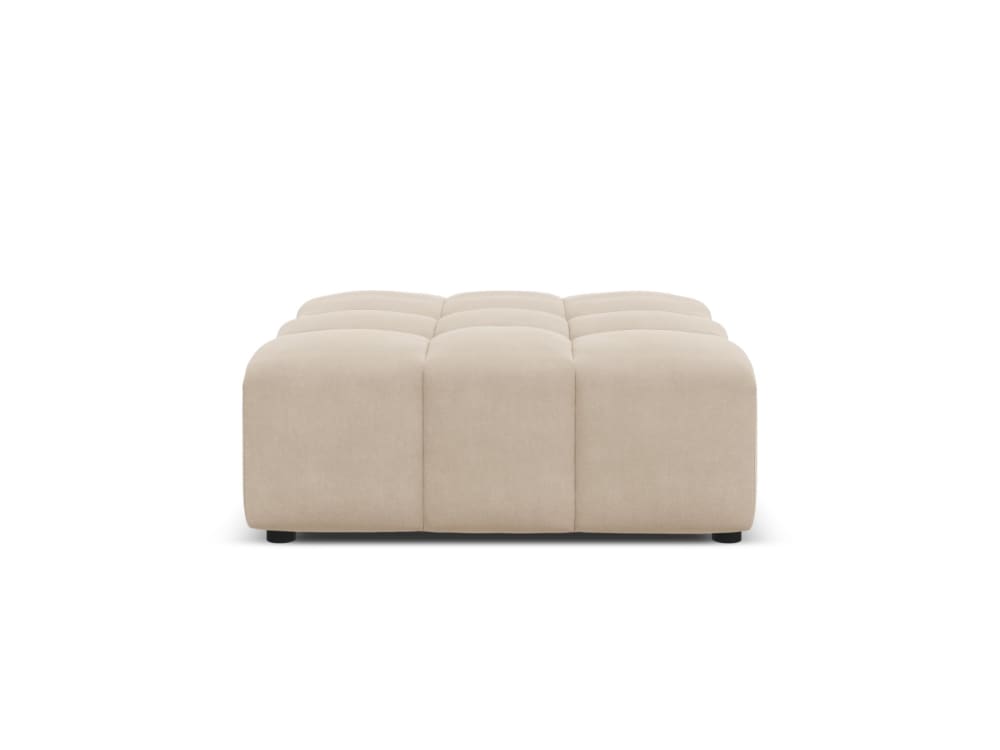 pouf en tissu velours - clair
