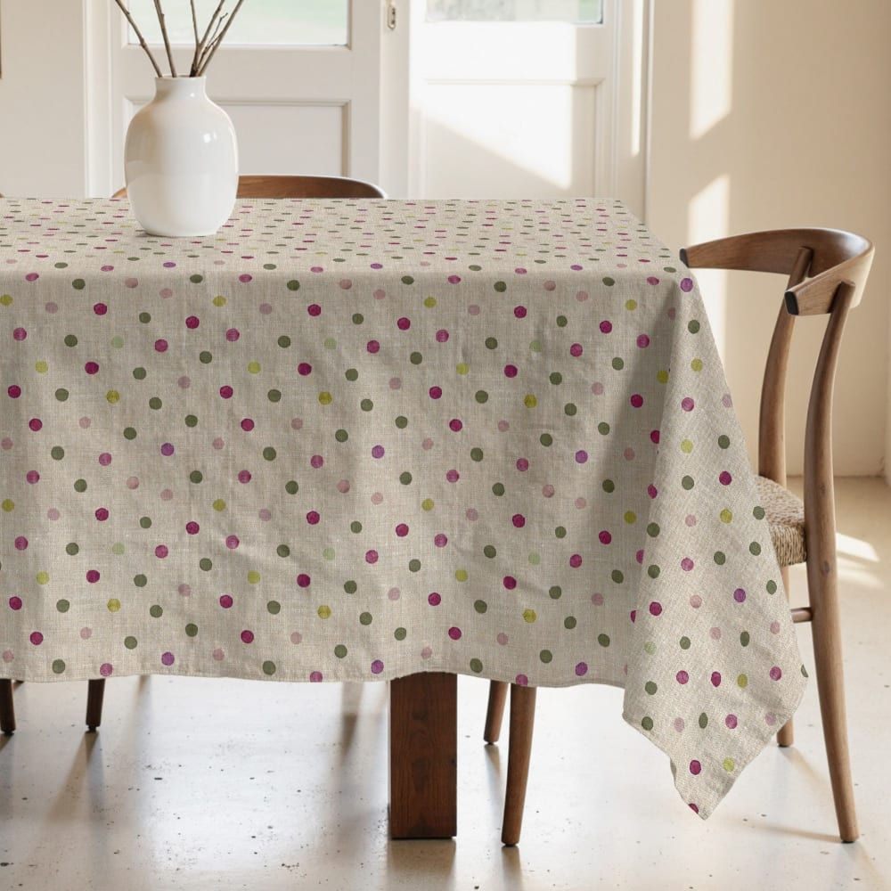 Nappe enduite anti-taches en coton Beige 100x150
