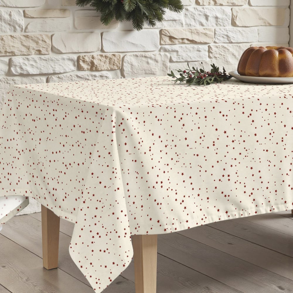 Nappe de noël anti-taches 100% coton multicolore 200x155 cm - Maisons du Monde