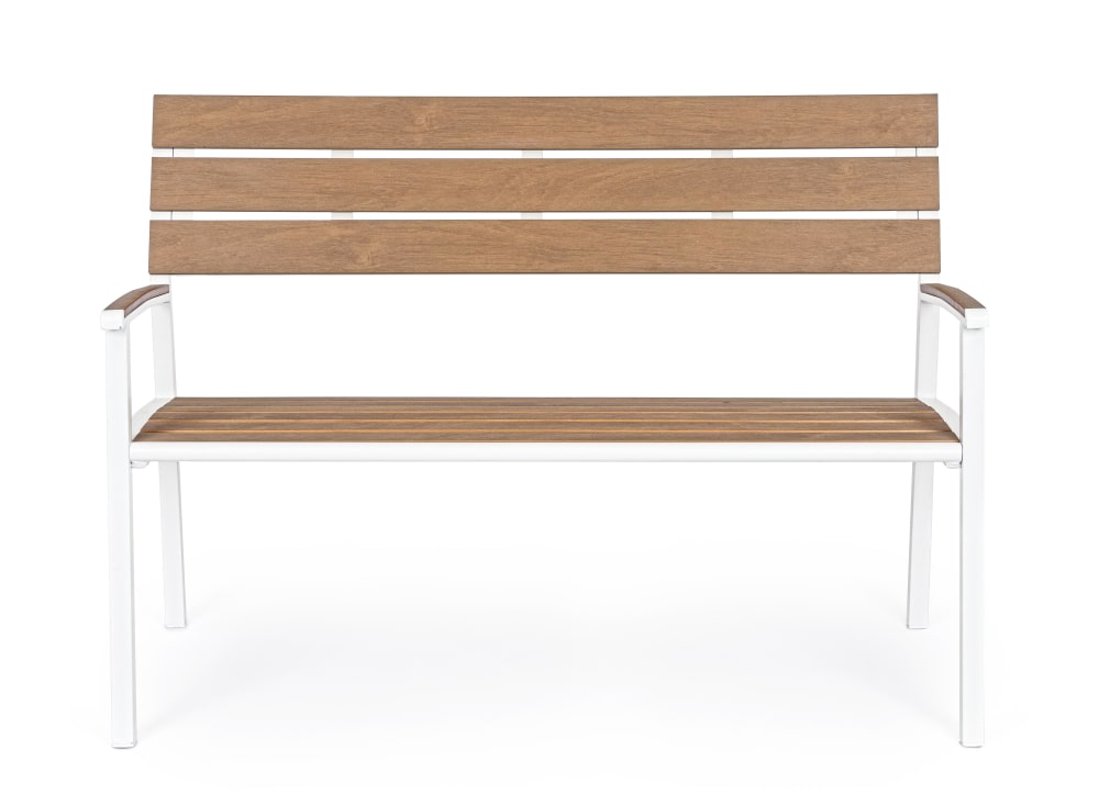 Banc en aluminium peint - blanc