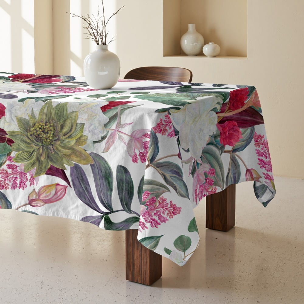 Fleckabweisende Tischdecke XL 100% Bio-Baumwolle mehrfarbig