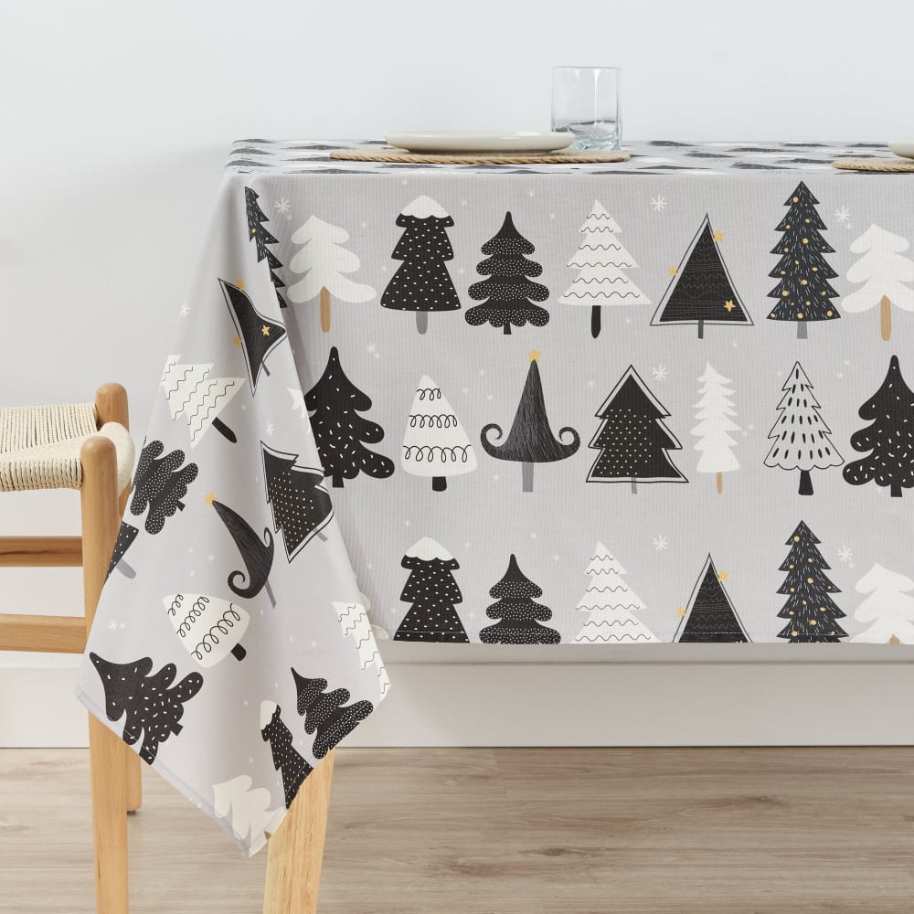 Muare Home Fleckenabweisende Tischdecke, 100% Baumwolle mehrfarbig 155x155 cm - Baumwolle