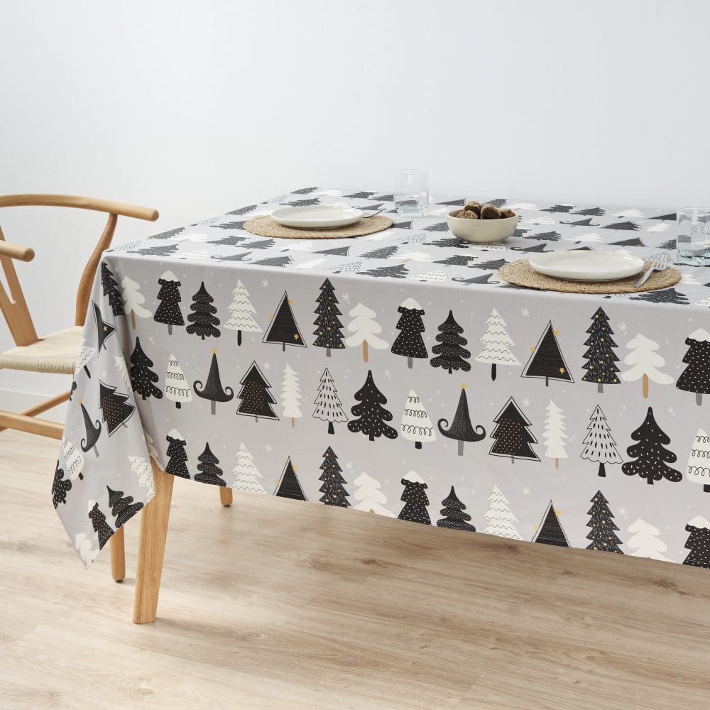 Nappe de noël anti-taches 100% coton multicolore 155x155 cm - Maisons du Monde
