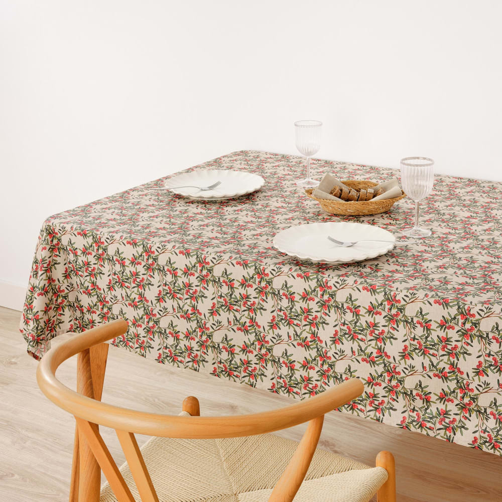 Nappe de noël antitache en coton multicolore 250x140 cm - Maisons du Monde